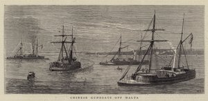 Chinese Gunboats off Malta by William Edward Atkins